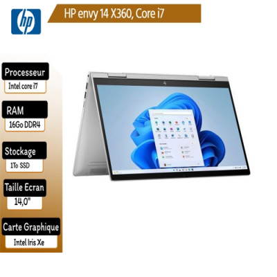 HP Envy X360 14 Core i7 (16 Go RAM / 1Tera SSD)