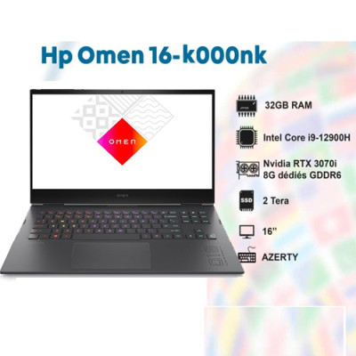 HP Omen Gamer 16-K000nk Core i9  32GB RAM / 2To