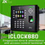 Lecteur d’empreintes digitales biométrique ZKTeco iClock 680