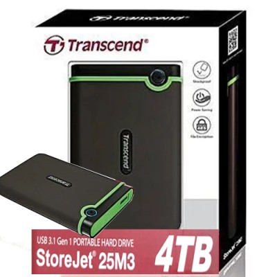Transcend Disque Dur externe 4 To StoreJet USB 3.1