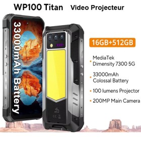 OUKITEL WP100 Titan 5G 33000mAh avec projecteur