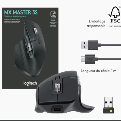 Souris Logitech MX Master 3S 8K DPI