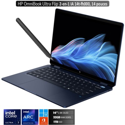 HP OmniBook Ulta Flip 4T Ultra 7 258V 32 Go/1 To SSD