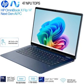 HP OmniBook X Flip X360 Ultra 7 16 Go SSD 1To GPU 8 Go