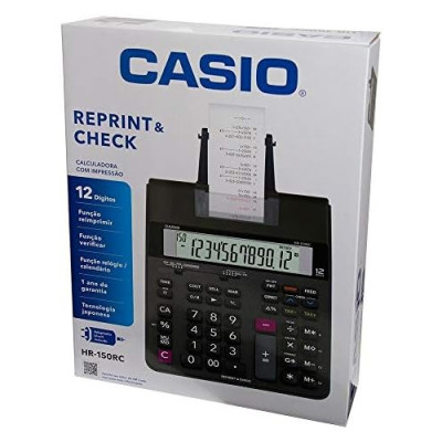 Calculatrice 12 chiffres avec option d'impression Noir