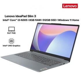 Lenovo IdeaPad Slim 3 Core i3-N305 8 Go RAM SSD 512 Go 15,6"
