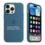 Coque en silicone pour iPhone 14 Pro bleu