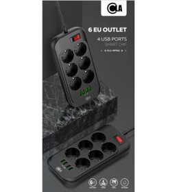 Multiprise 6 Ports et 4 Ports USB 2 Mètres